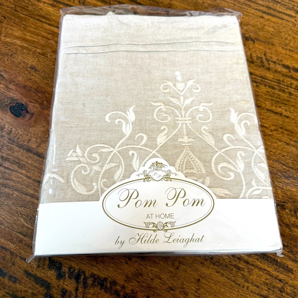 Pom Pom at Home (2) natural linen 42 x 94 curtains or panels